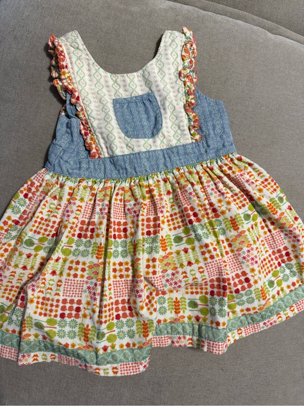 Matilda Jane Corduroy Floral Patchwork Dress
